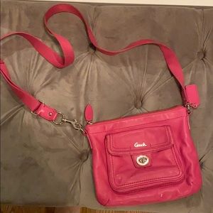 Pink Coach crossbody bag